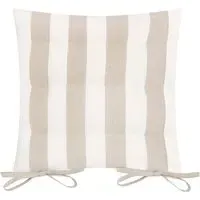 Hayle Striped Cotton Seat Pad 2 Pack - Cream
