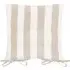Hayle Striped Cotton Seat Pad 2 Pack - Cream