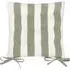 Hayle Striped Cotton Seat Pad 2 Pack - Green