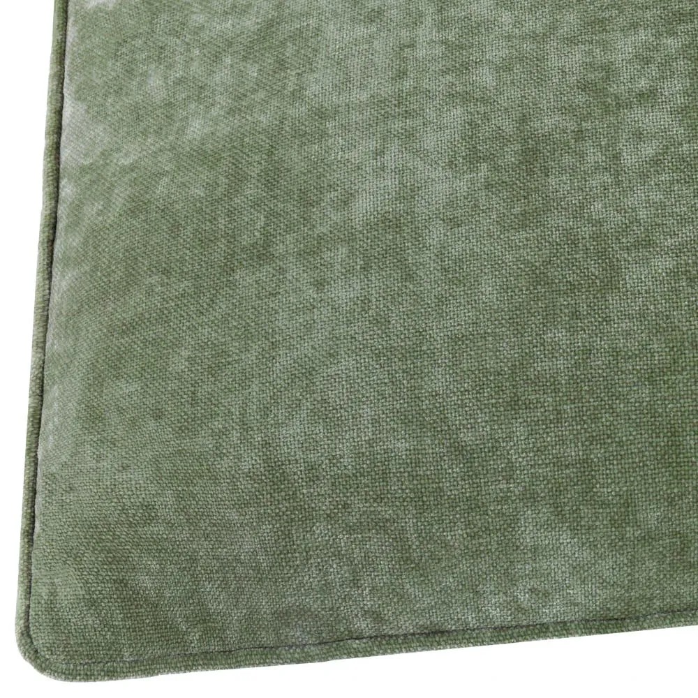 Heavy Chenille Piped Cushion 50x50cm - Green