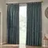 Heavy Chenille Velvet Pencil Pleat Curtains - Blue