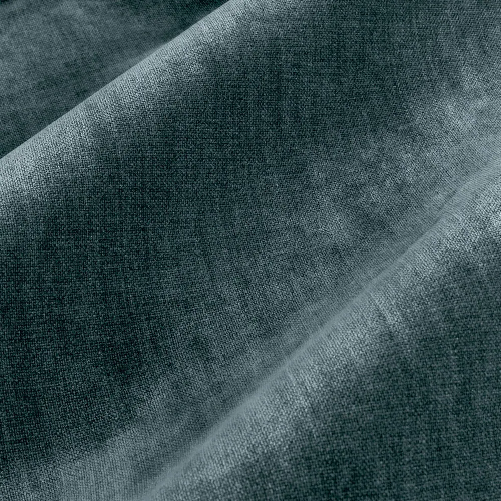 Heavy Chenille Velvet Pencil Pleat Curtains - Blue