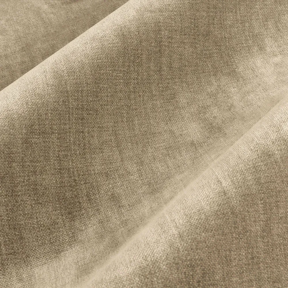 Heavy Chenille Velvet Pencil Pleat Curtains - Brown