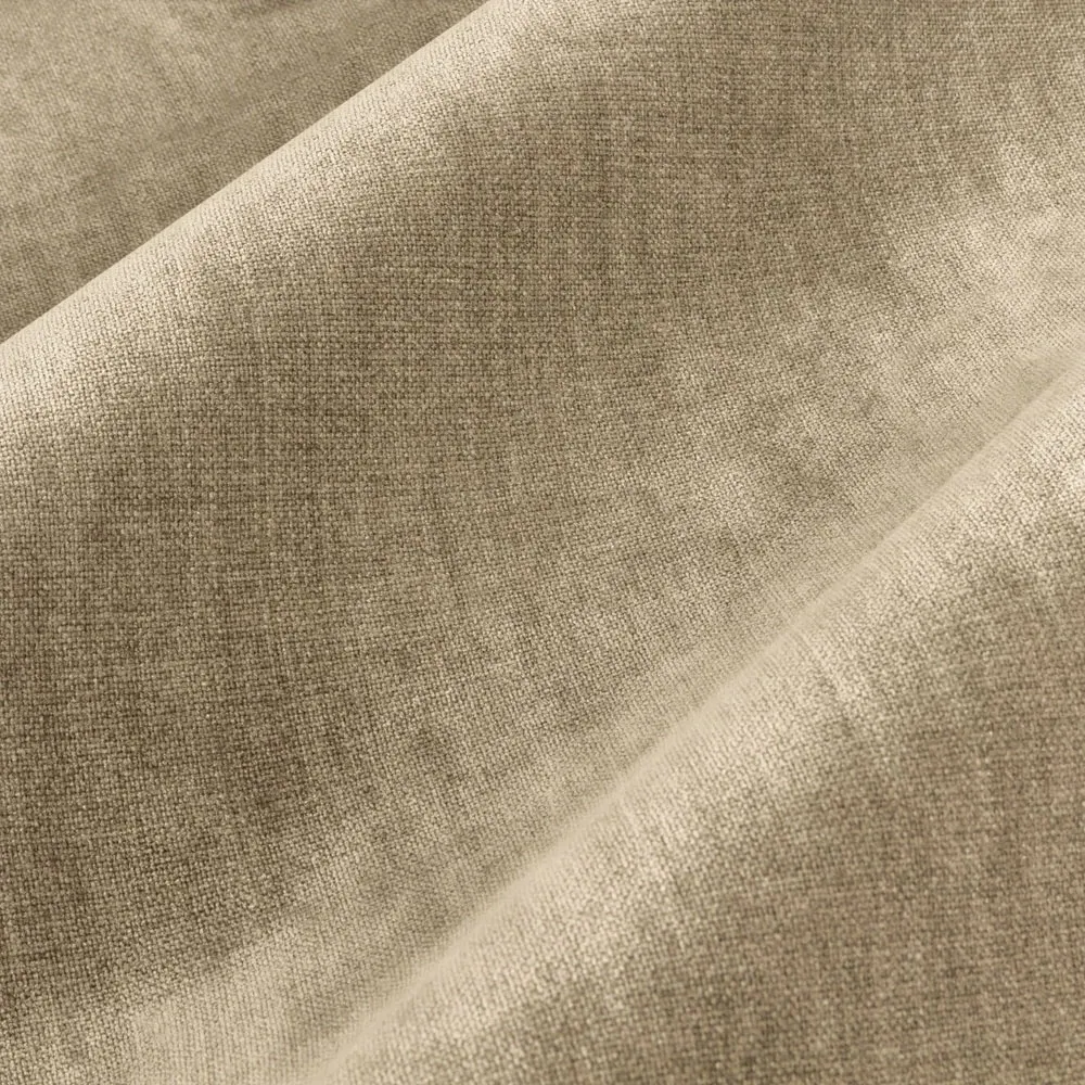 Heavy Chenille Velvet Pencil Pleat Curtains - Brown