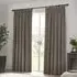 Heavy Chenille Velvet Pencil Pleat Curtains - Greige