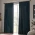 Heavy Chenille Velvet Pencil Pleat Curtains - Navy