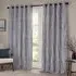 Hebden Striped Eyelet Curtains - Blue, Cotton