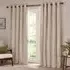 Hebden Striped Eyelet Curtains - Cream, Cotton