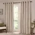 Hebden Striped Eyelet Curtains - Cream, Cotton