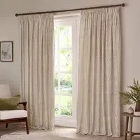 Hebden Striped Pencil Pleat Curtains - Cream, Cotton