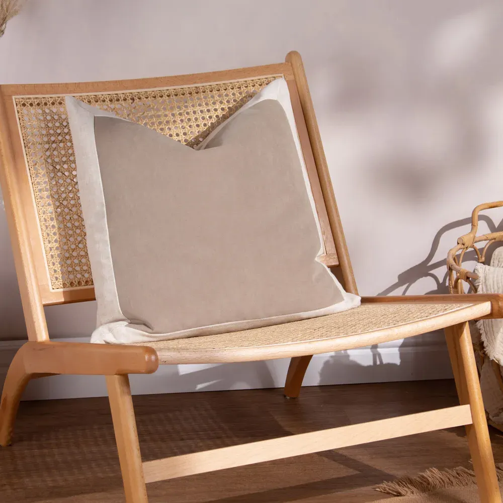 Auden Linen Velvet Cushion - Doe