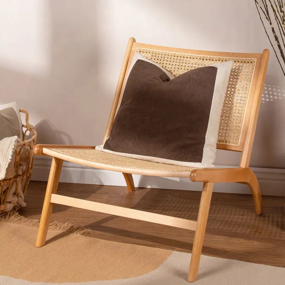 Auden Linen Velvet Cushion - Mole