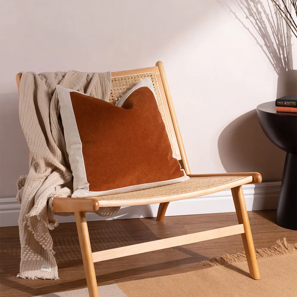 Auden Linen Velvet Cushion - Pecan