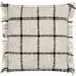 Beni Check Fringed Cushion - Black, Cotton