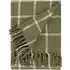 Beni Checked Fringed Throw - Moss Green, Cotton