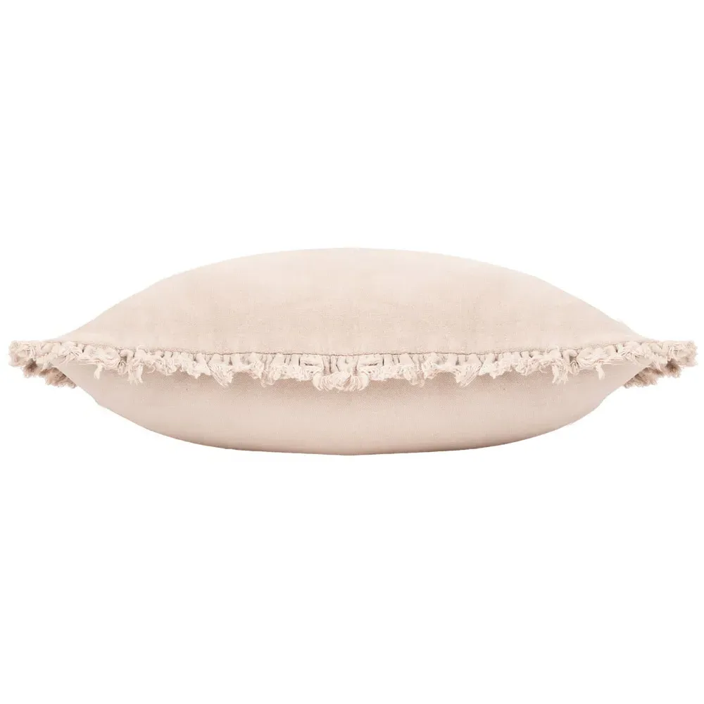 Bertie Cotton Velvet Cushion - Cream
