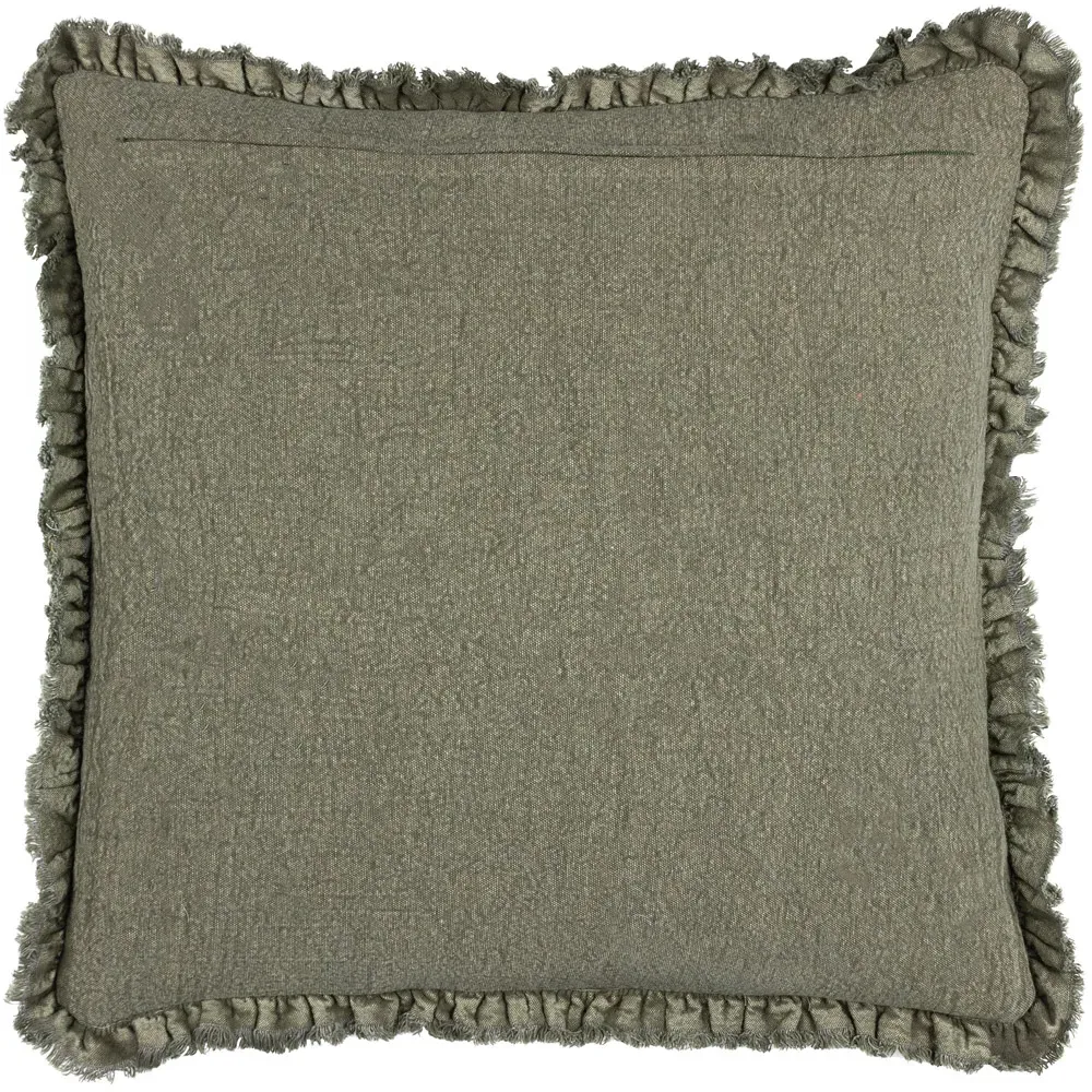 Bertie Cotton Velvet Cushion - Moss