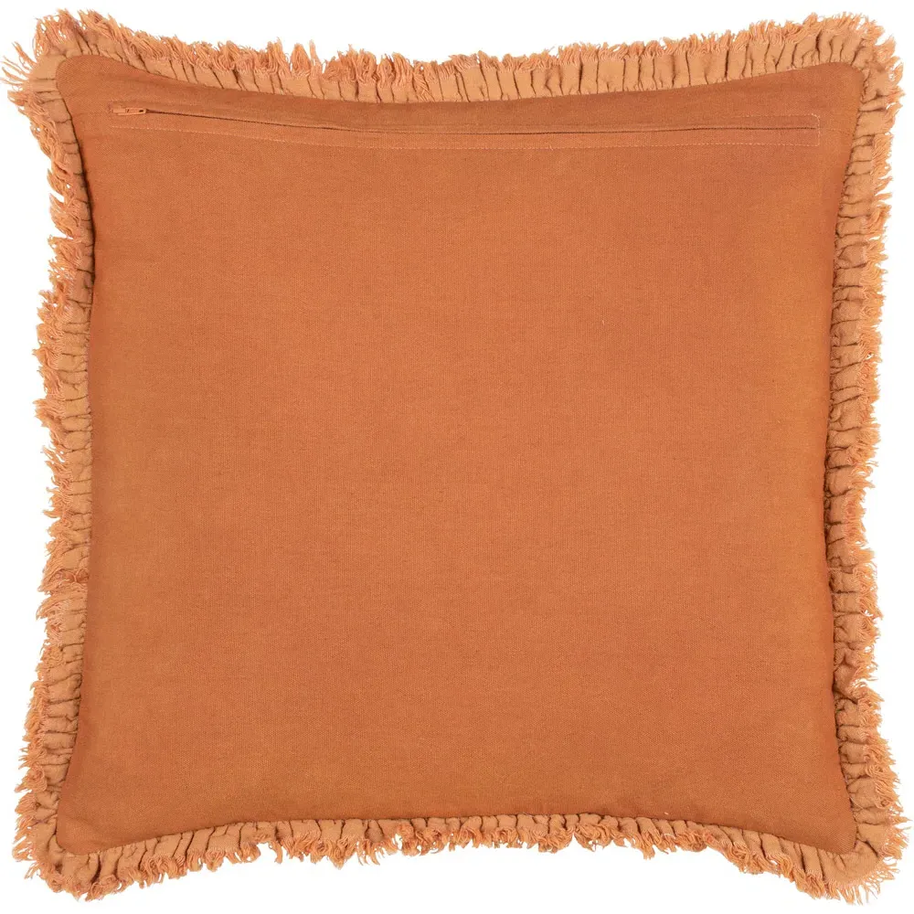 Bertie Cotton Velvet Cushion - Rust