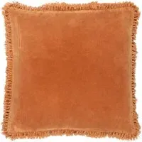 Bertie Cotton Velvet Cushion - Rust