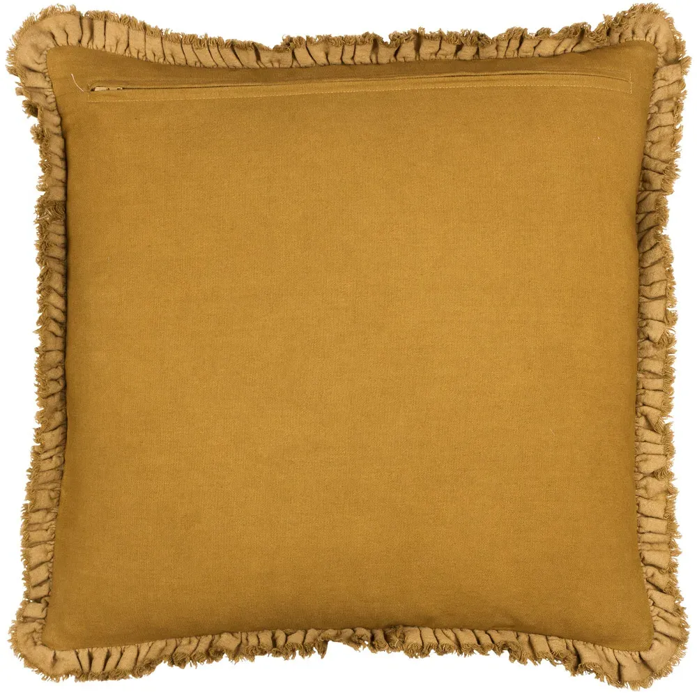 Bertie Cotton Velvet Cushion - Saffron