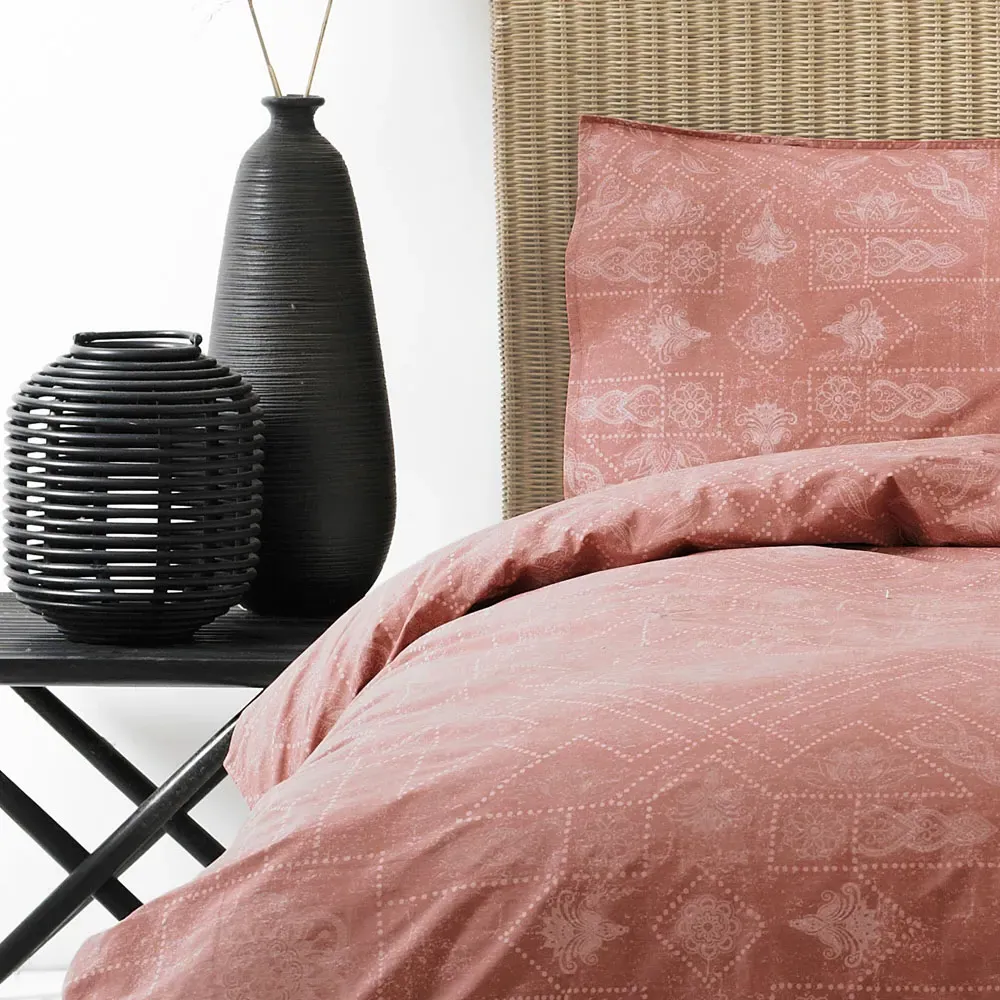 Bohemian Super King Size Duvet Cover Set - Red