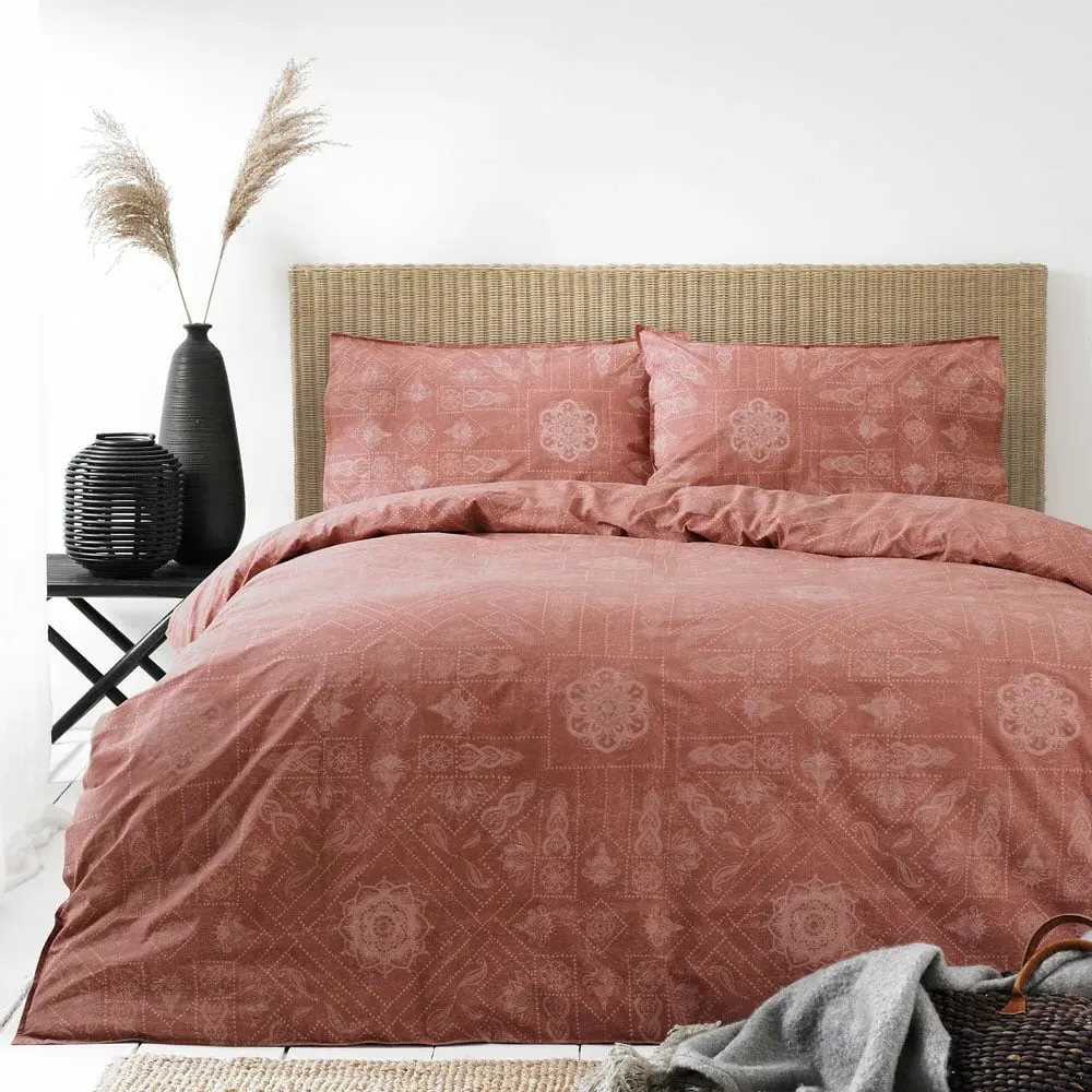 Bohemian Super King Size Duvet Cover Set - Red image
