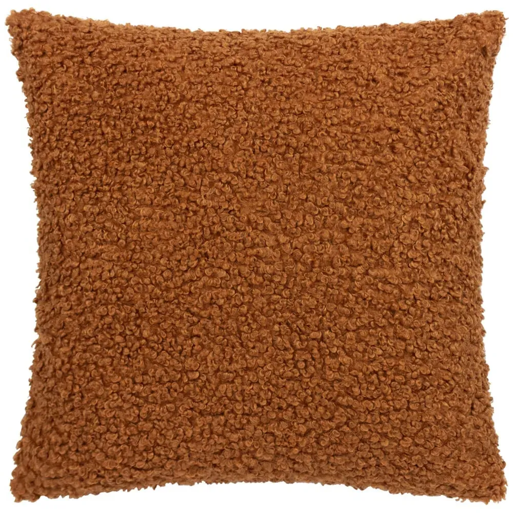 Cabu Chunky Boucle Cushion - Orange