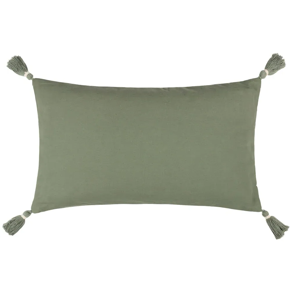 Caliche Tasselled Cushion - Multi, Cotton