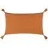 Caliche Tasselled Cushion - Orange, Cotton