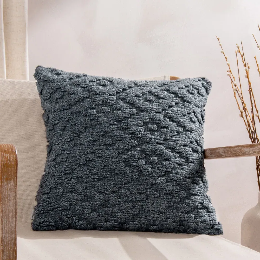 Calvay Chunky Textured Cushion - Dusk