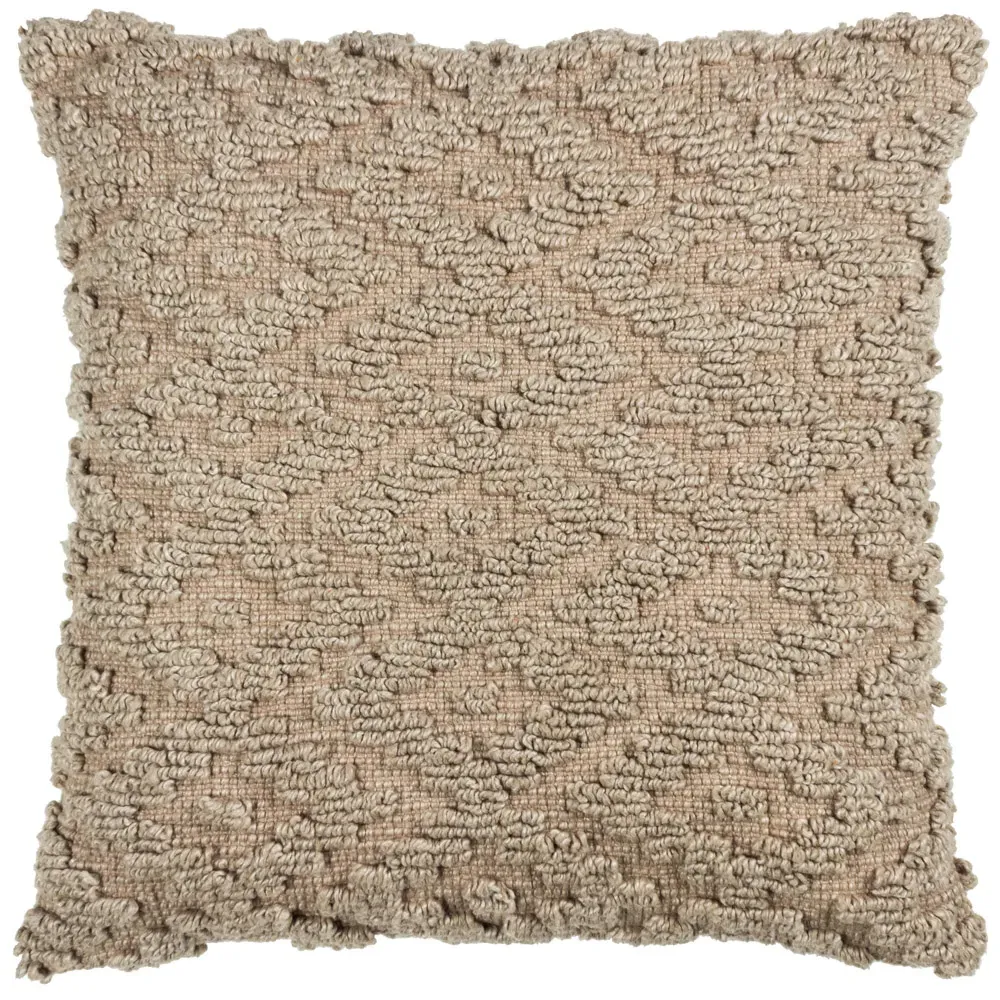 Calvay Chunky Textured Cushion - Taupe