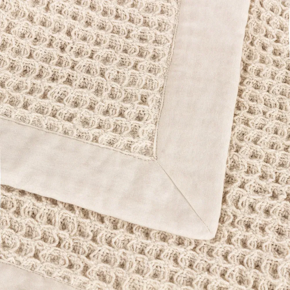 Canopy Waffle Throw - Cream, Cotton