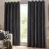 Charcoal Heavy Chenille Velvet Eyelet Curtain - Grey