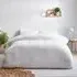 Chevron Single Duvet Set - White, Cotton