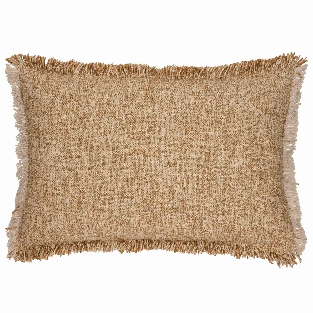 Doze Reversible Fringed Cushion - Brown image