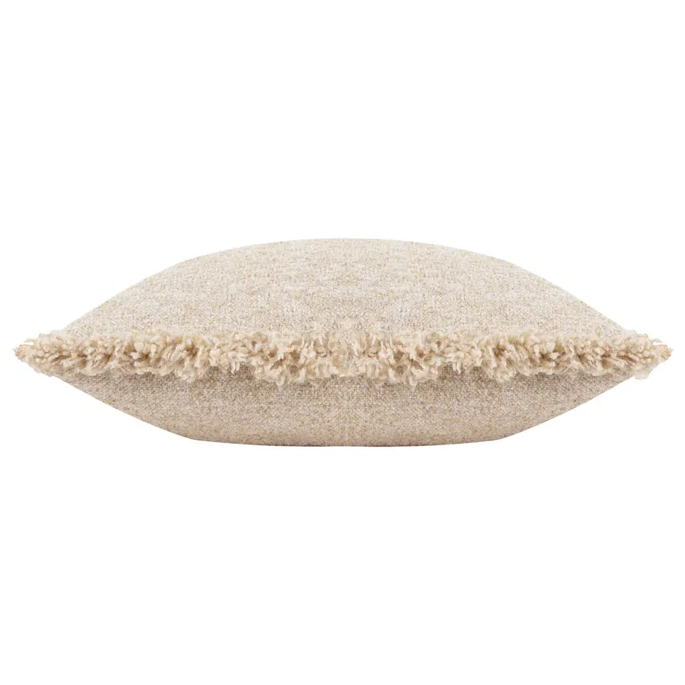 Doze Reversible Fringed Cushion - Cream