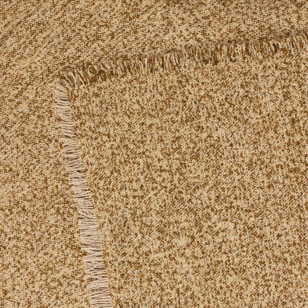 Doze Woven Fringed Throw - Biscuit, Boucle