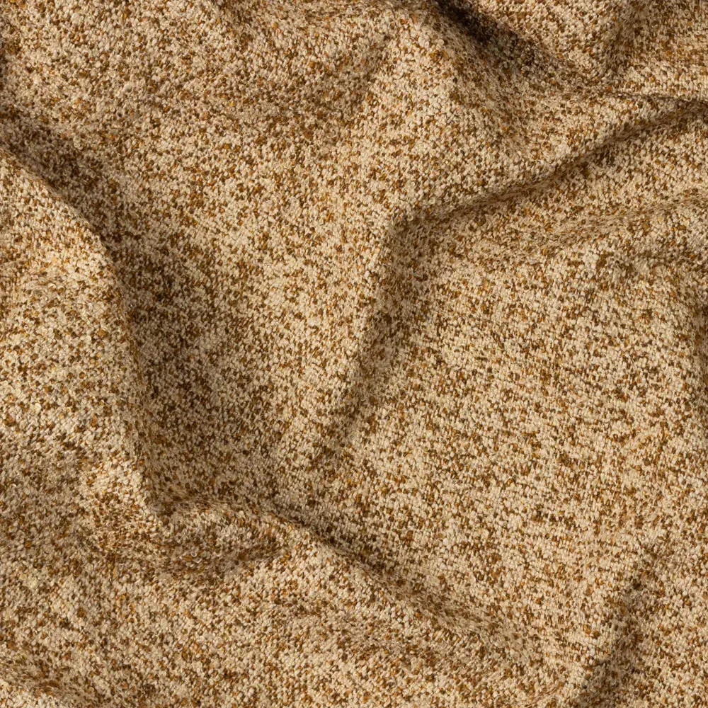 Doze Woven Fringed Throw - Biscuit, Boucle