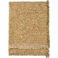Doze Woven Fringed Throw - Biscuit, Boucle