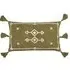 Folis Embroidered Cushion - Khaki, Cotton