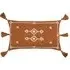 Folis Embroidered Cushion - Pecan, Cotton