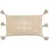 Folis Embroidered Cushion - Stone, Cotton