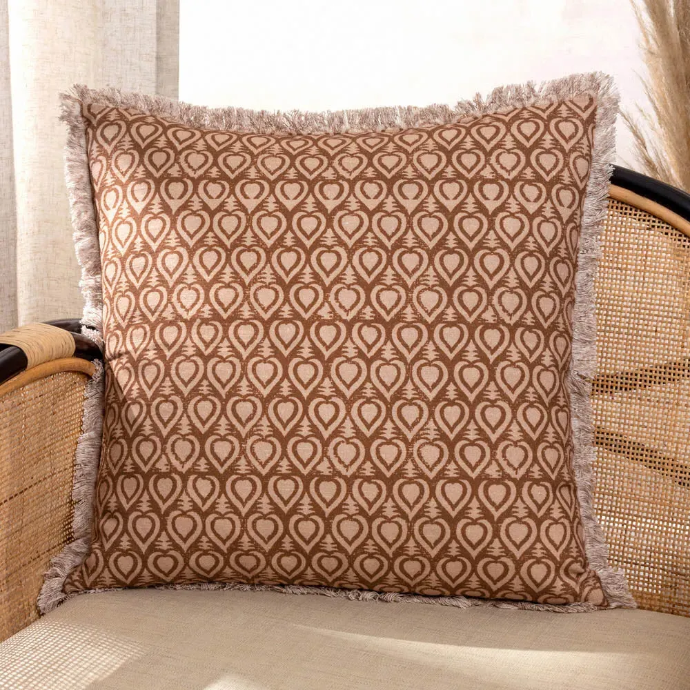 Georgi Fringed Cushion - Multi, Cotton