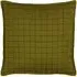 Grid Check Cushion - Green, Linen