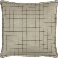 Grid Check Cushion - Stone