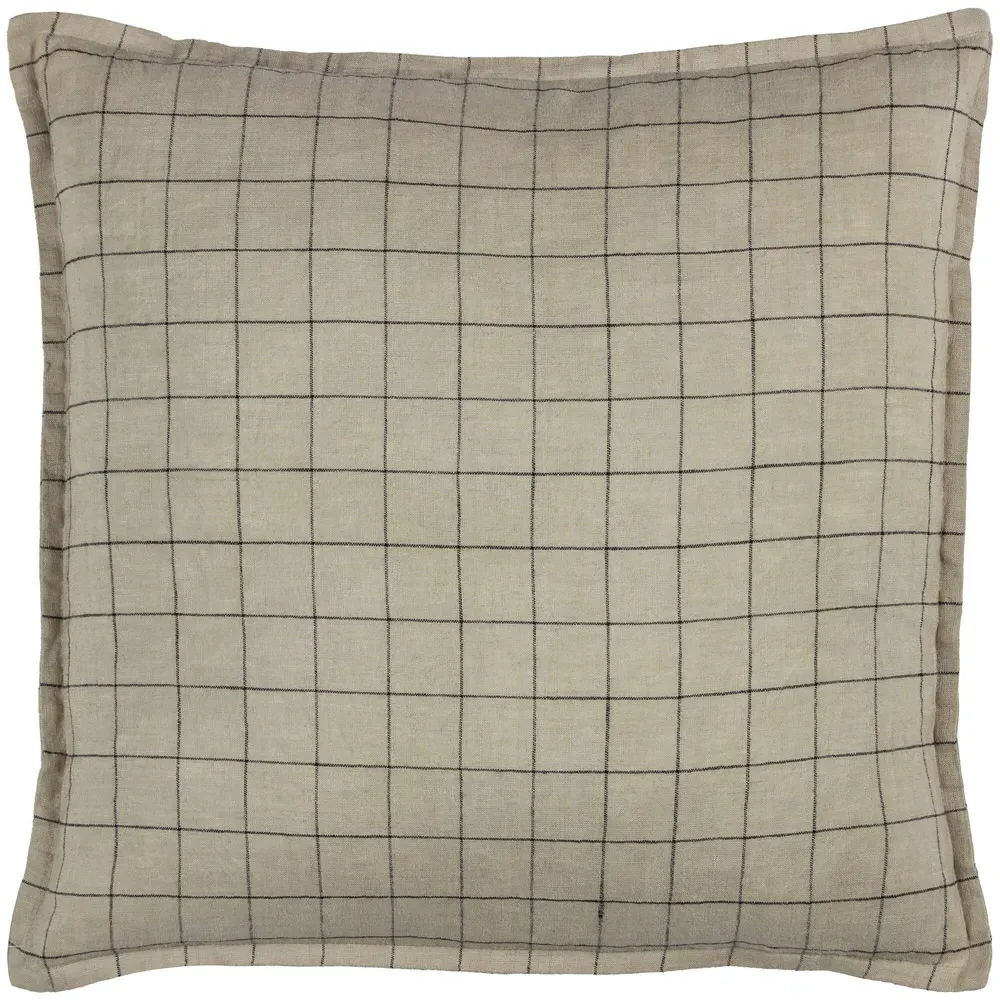 Grid Check Cushion - Stone image