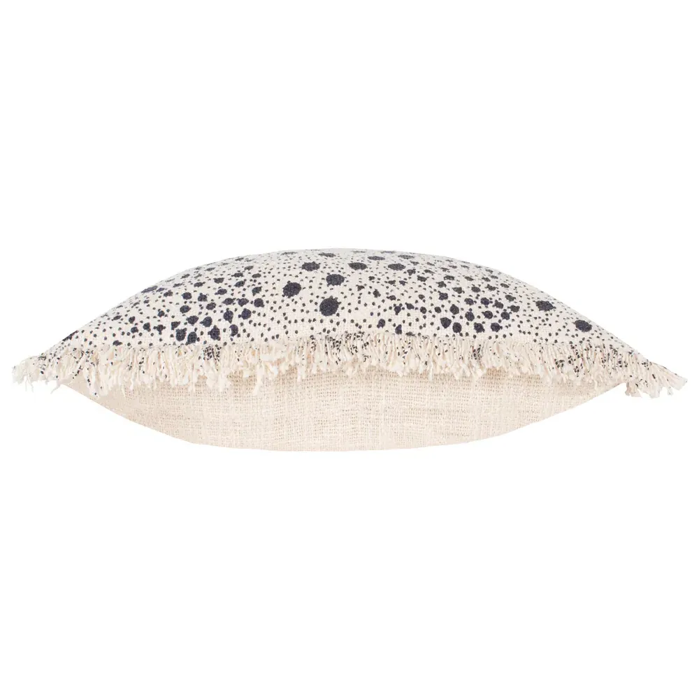 Hara Ink Woven Fringed Cushion - Multi, Cotton