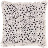 Hara Ink Woven Fringed Cushion - Multi, Cotton
