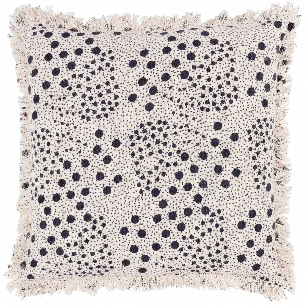 Hara Ink Woven Fringed Cushion - Multi, Cotton