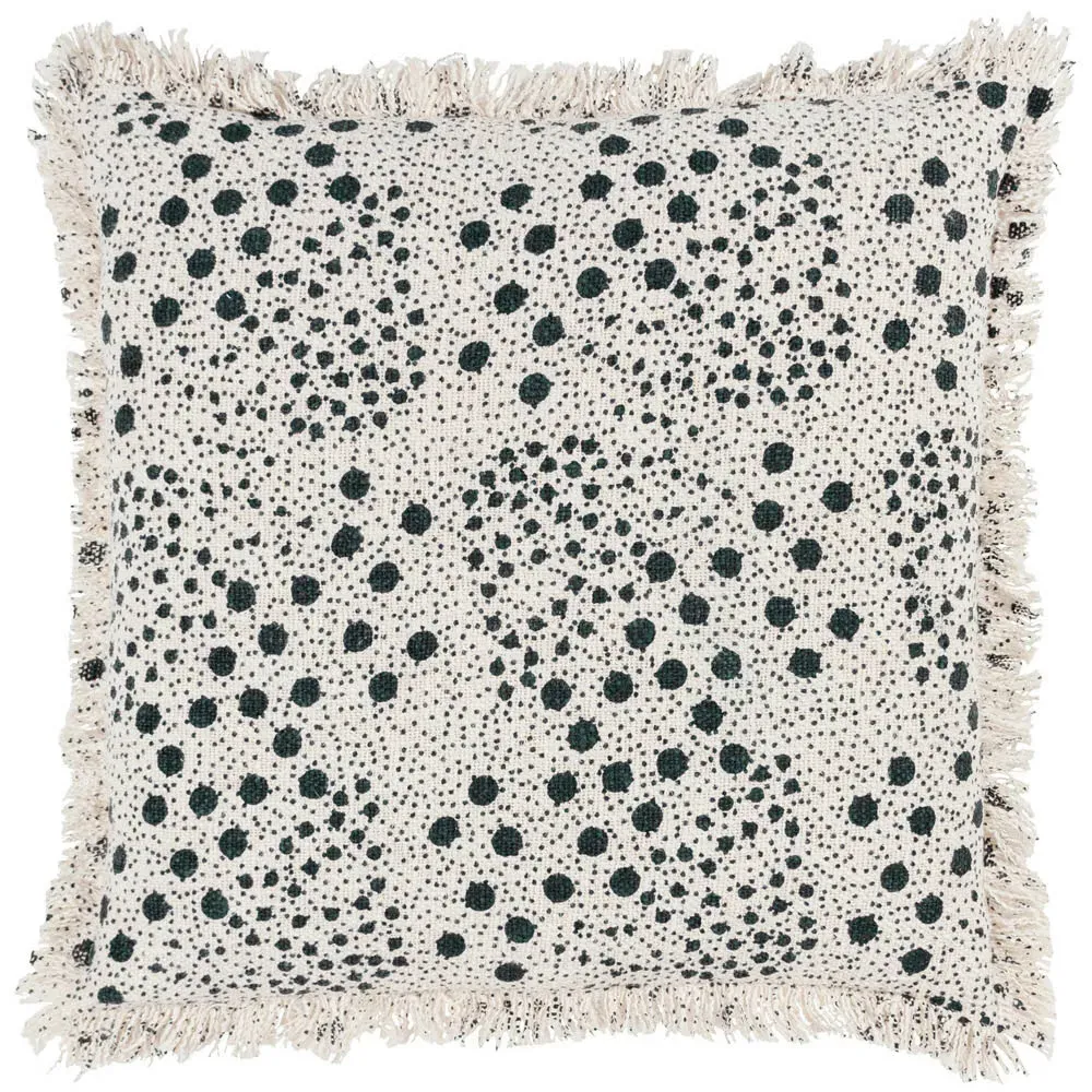 Hara Lichen Woven Fringed Cushion - Multi, Cotton